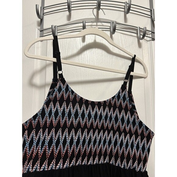 Torrid Babydoll Challis Top Embroidered Smocked Cami Women’s plus size 2X Black - Picture 15 of 16